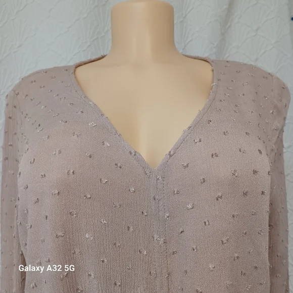 Entro Women's Blouse - Light Pink Tie-Front Size M - Picture 7 of 16